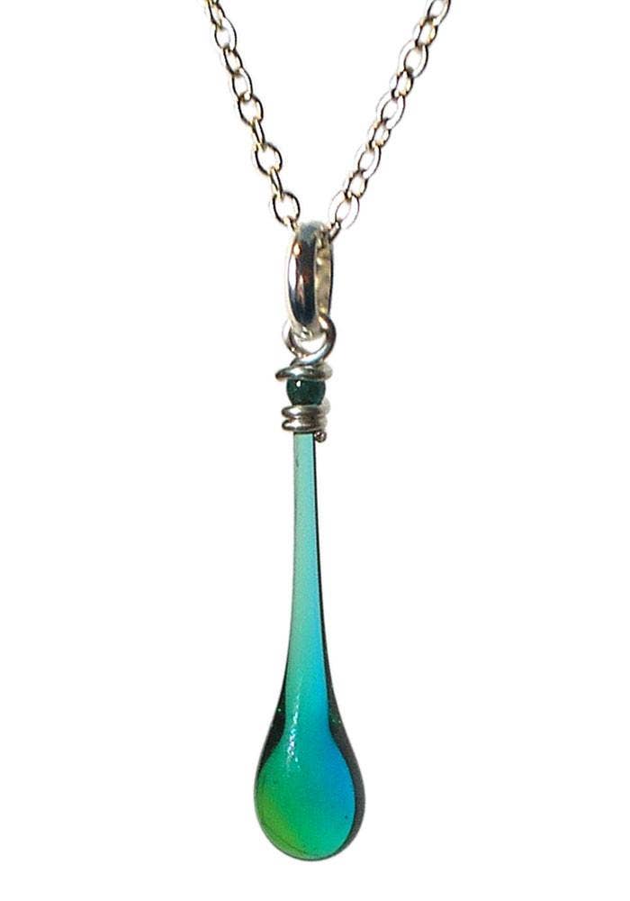 Sundrop Jewelry - Maressa Glass Teardrop Pendant Necklace