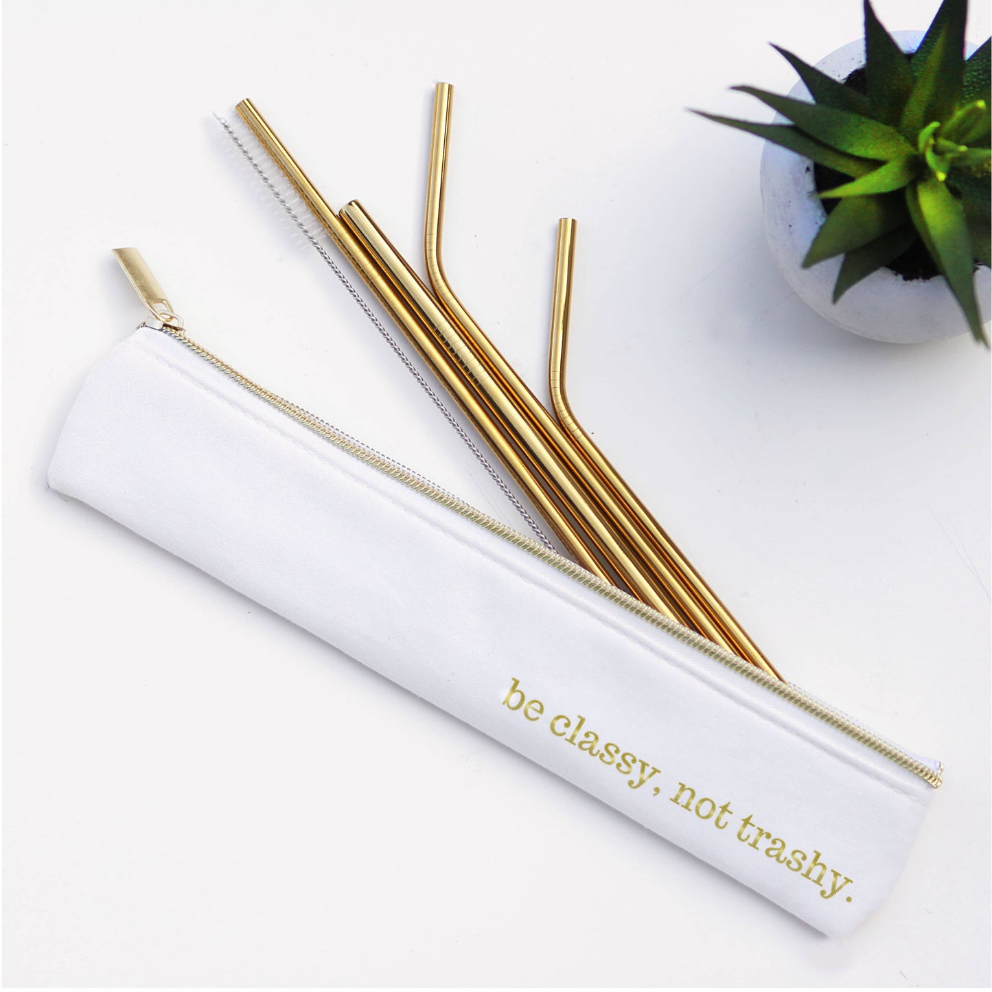 Be Classy: Stainless Steel Metal Straw Set