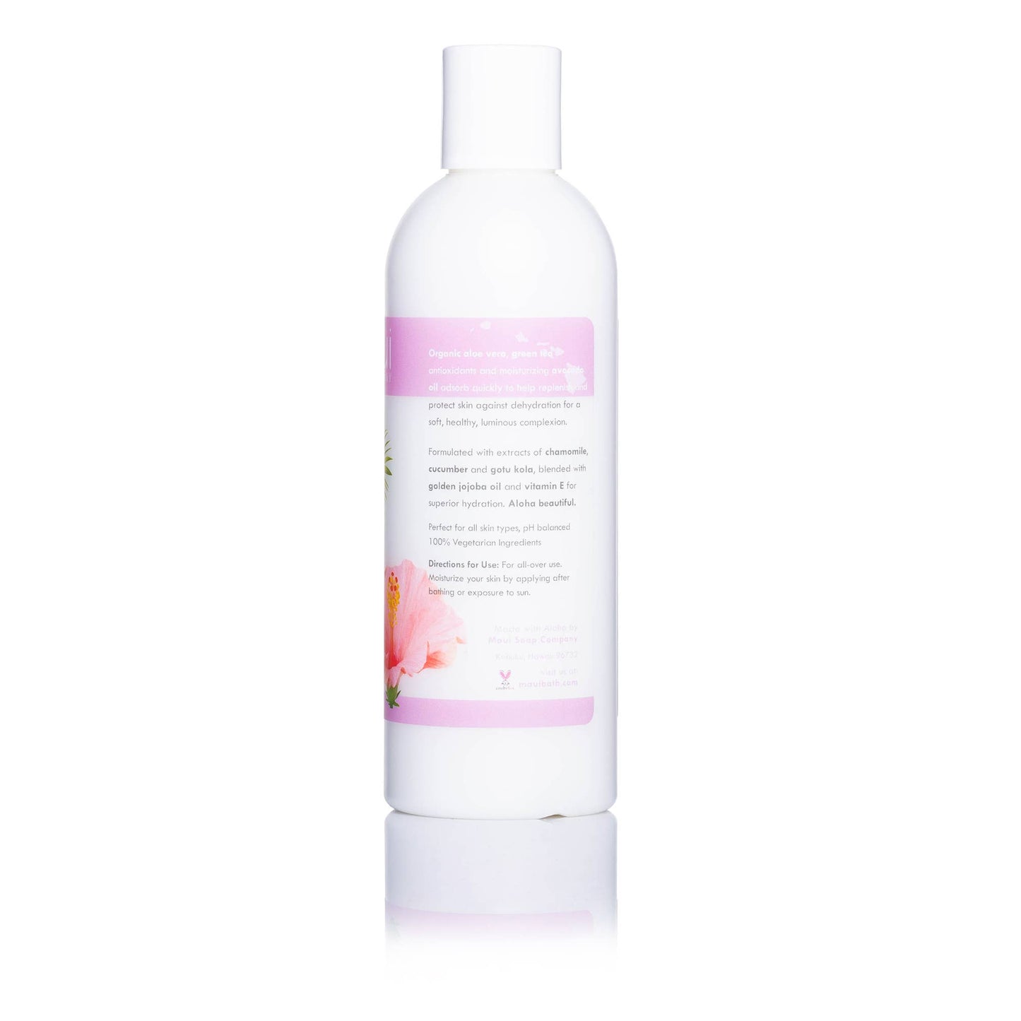 Hibiscus Body Lotion w/ Avocado Oil, Cucumber & Vit. E, 8 oz