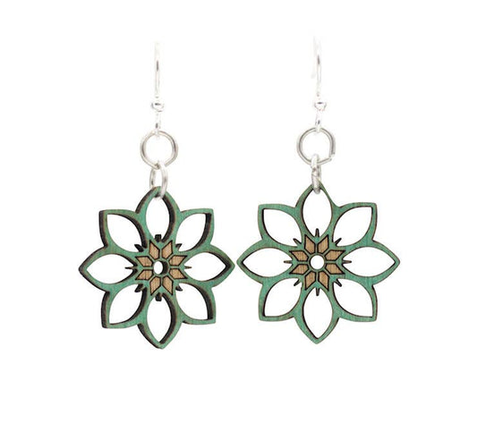 Green Tree Jewelry - Rue Flower Blossom Earrings