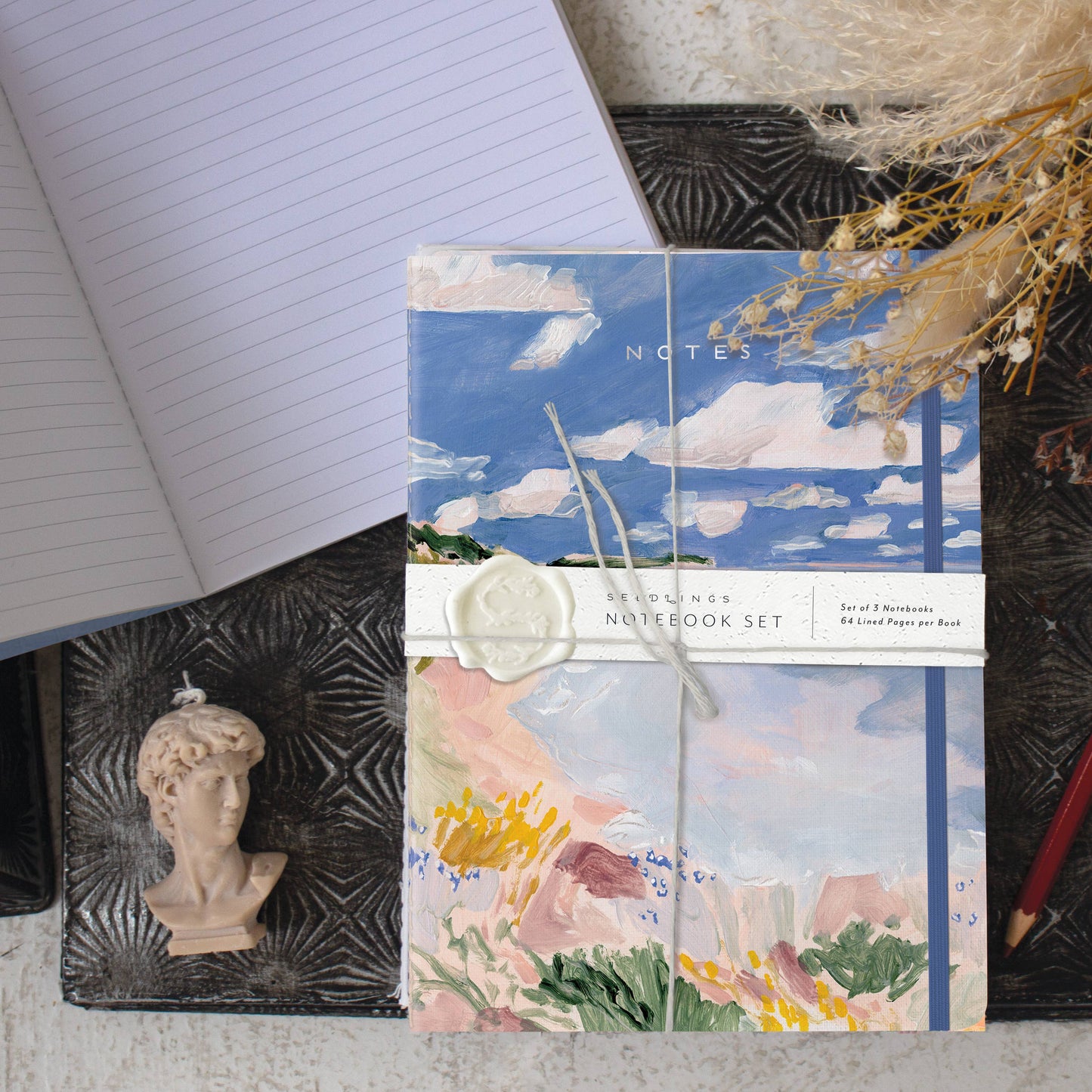 Floral Bluff Sewn Trio Notebook Set