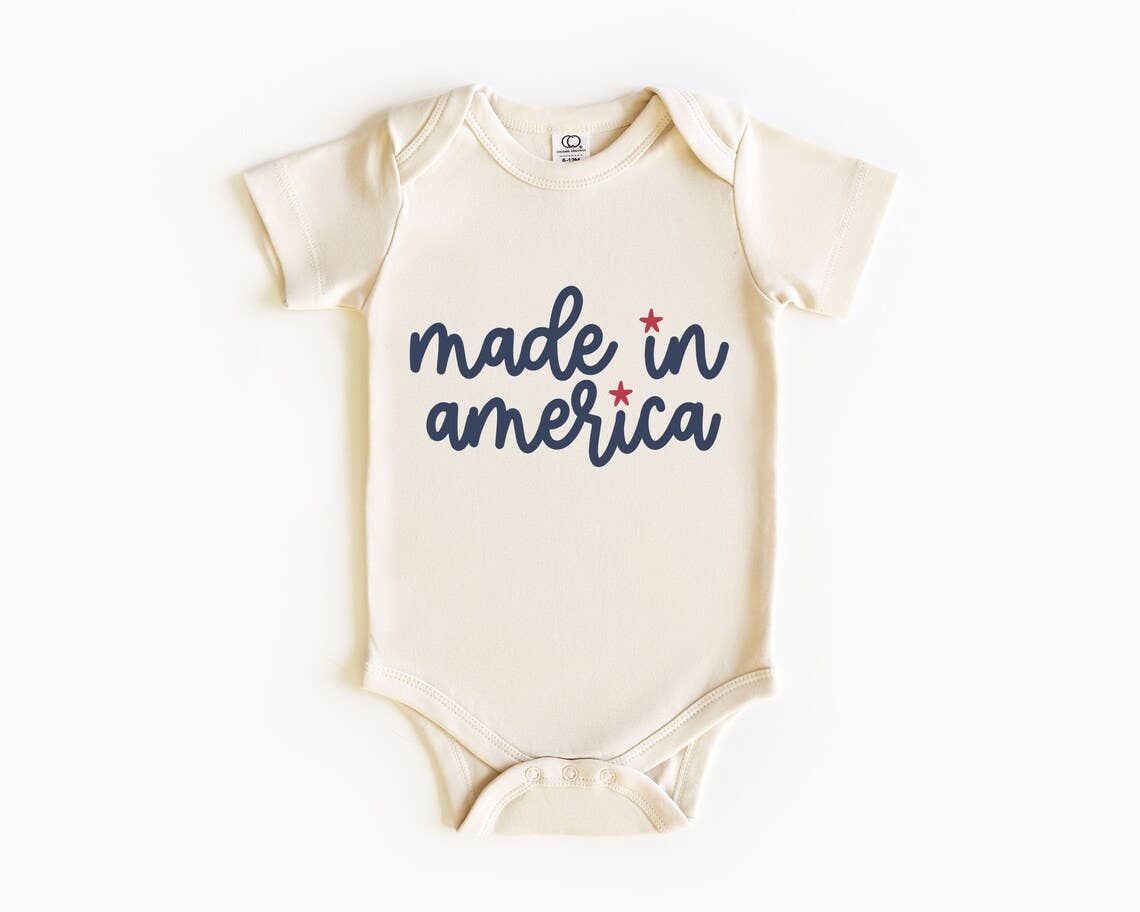 Made In America Baby Bodysuit | Independence Day | Patriotic