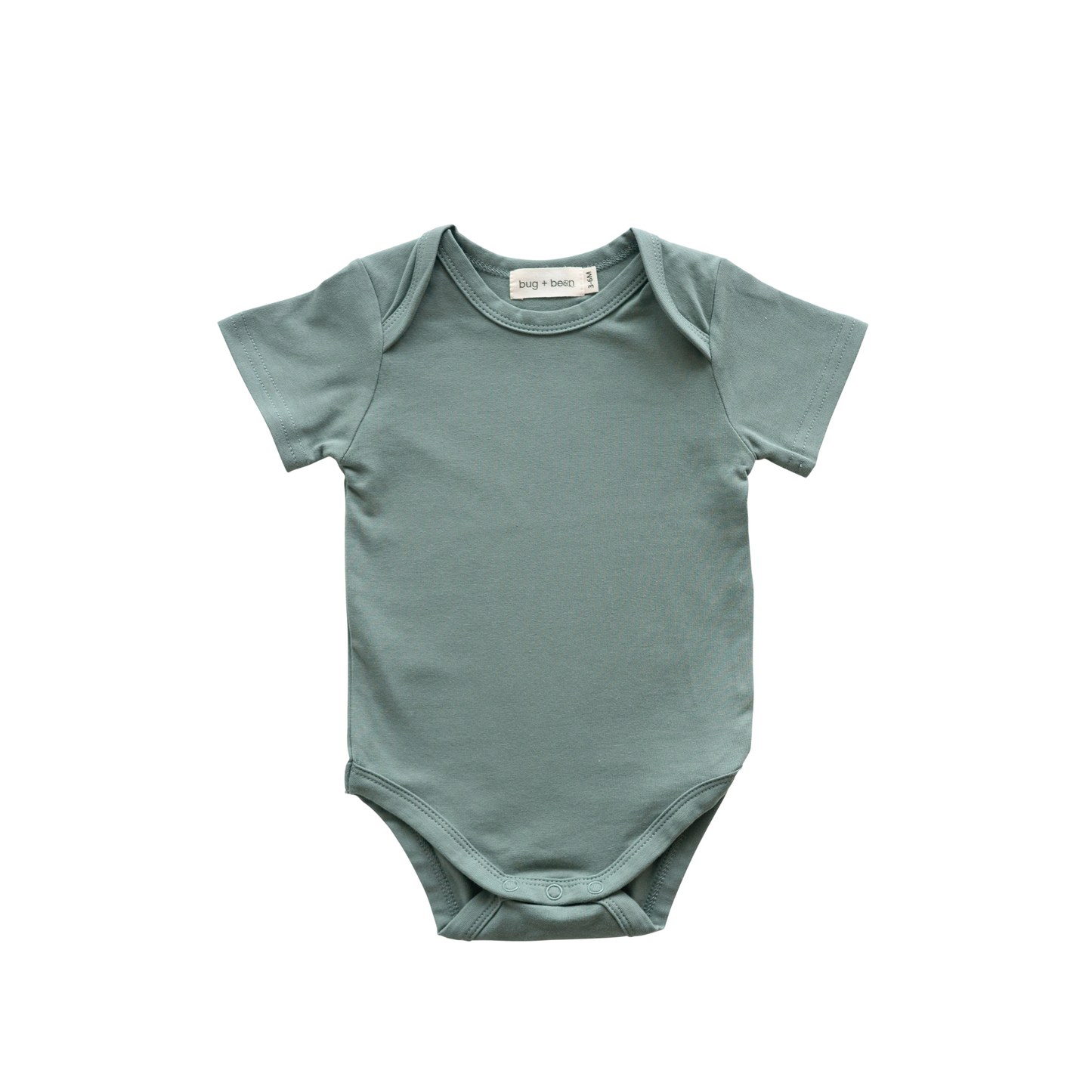 Organic Cotton Short Sleeve Bodysuit  Basil Green