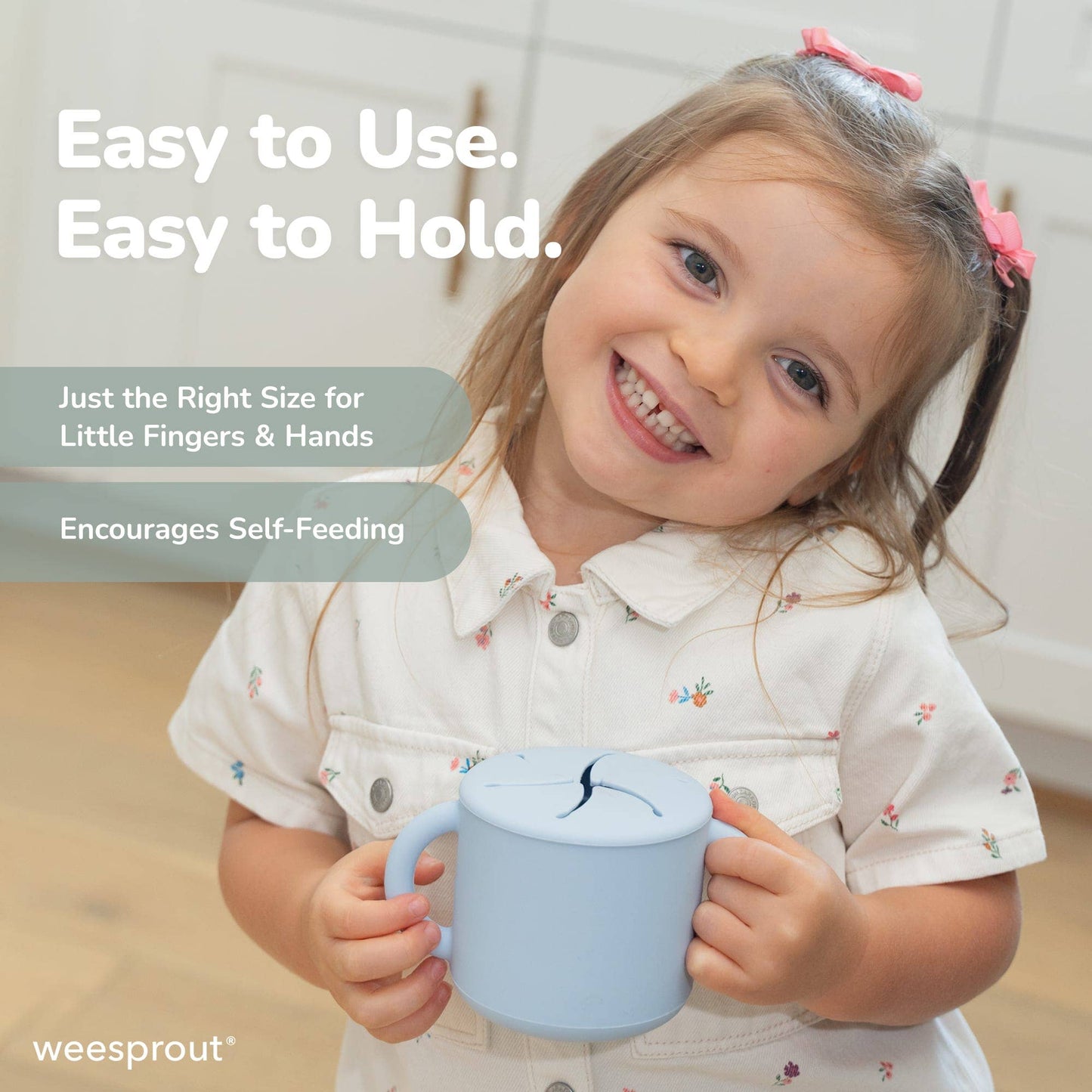 WeeSprout - Silicone Spill-Proof Snack Cup for Babies & Toddlers