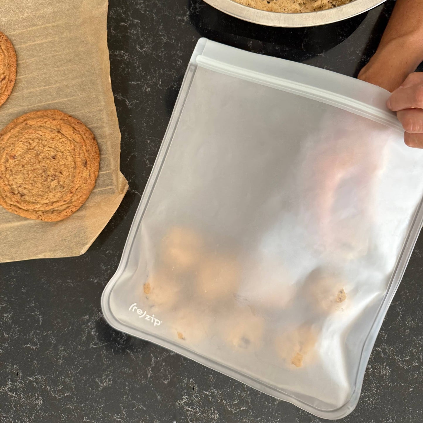 Reusable Flat Gallon Storage Bags - Clear - 3 Pack