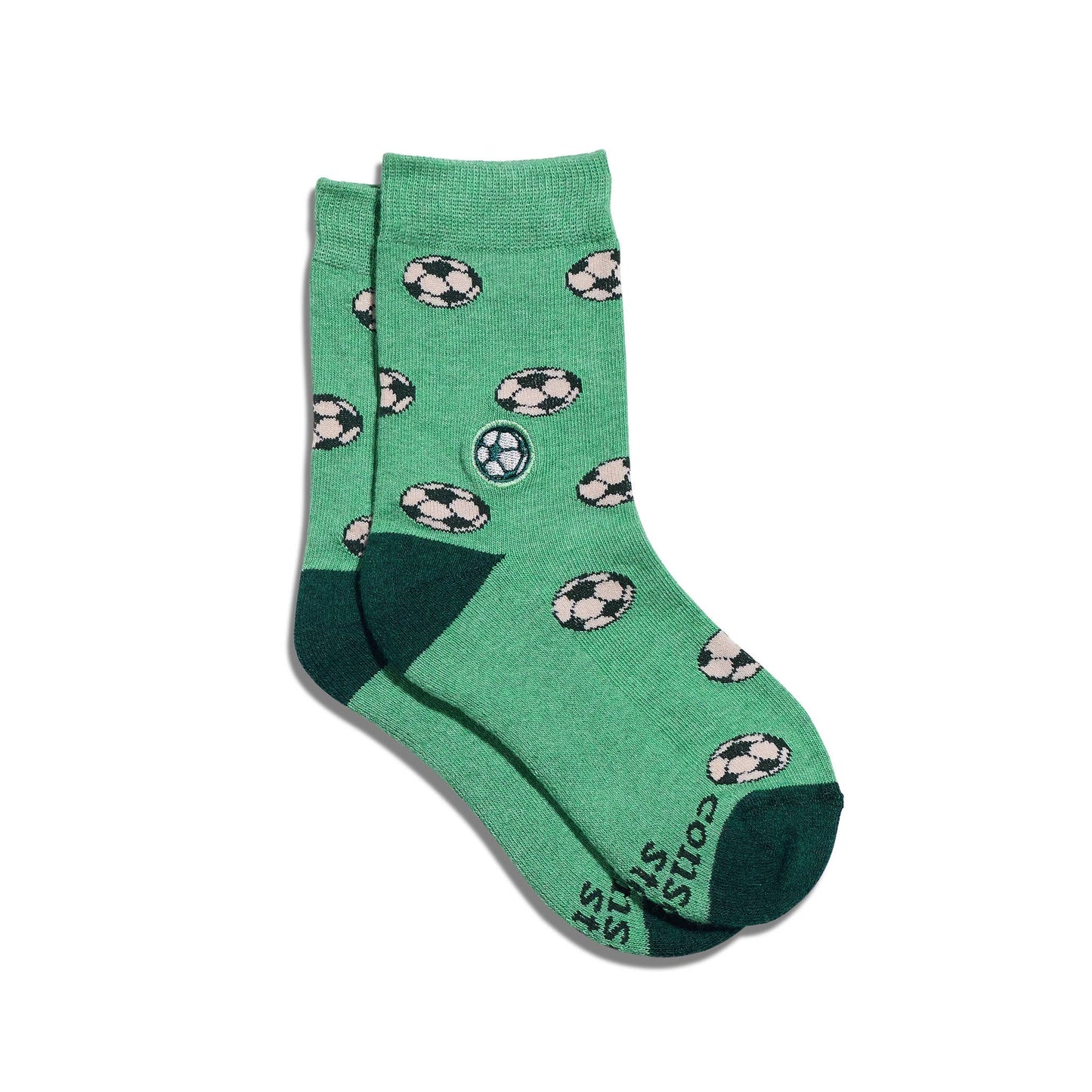 Conscious Step - Kids Socks that Support Youth Sports | Green Soccer Balls