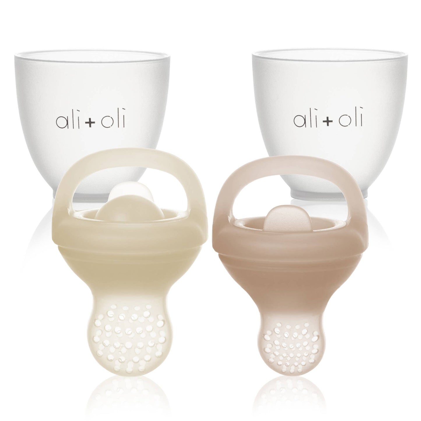 Ali+Oli - Silicone Food & Fruit Feeder (2 sizes) Oat & Coco