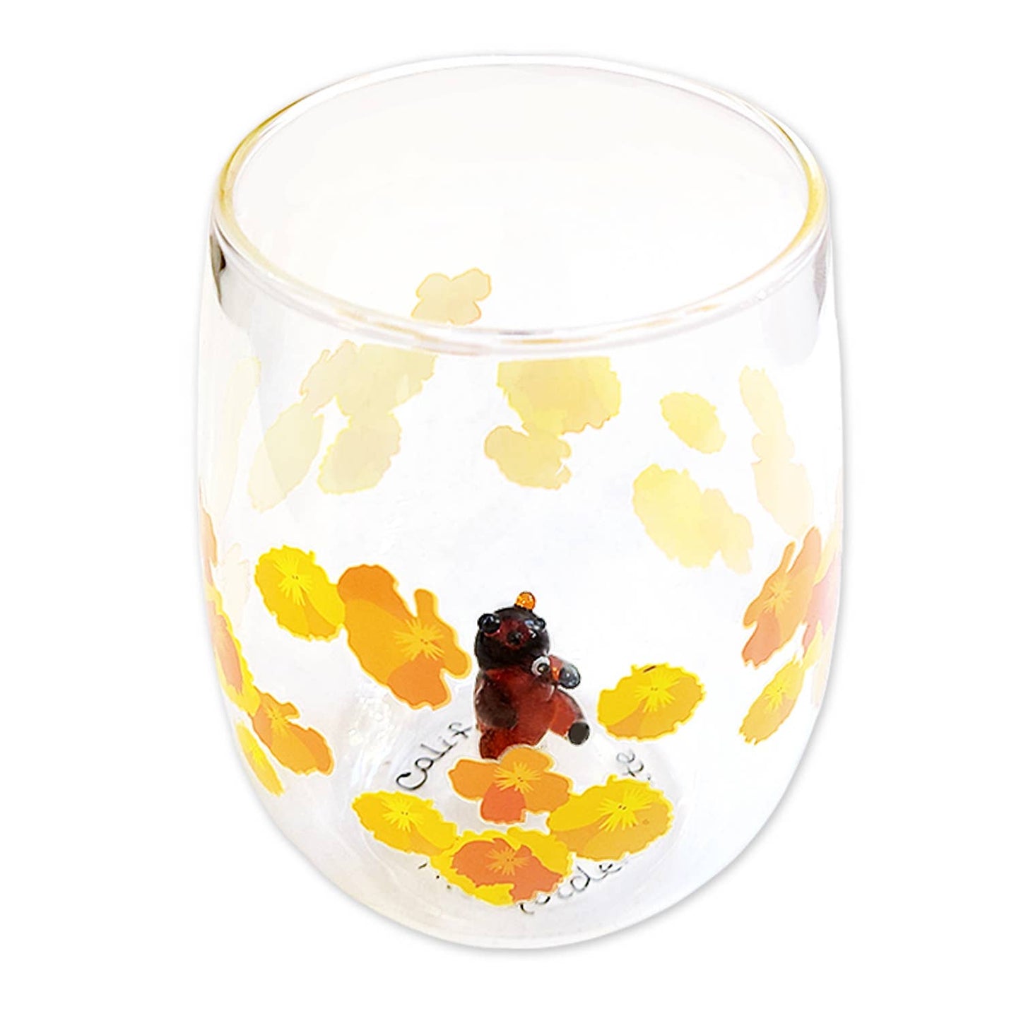 SF Mercantile - Poppy Bear Stemless Wine Glass
