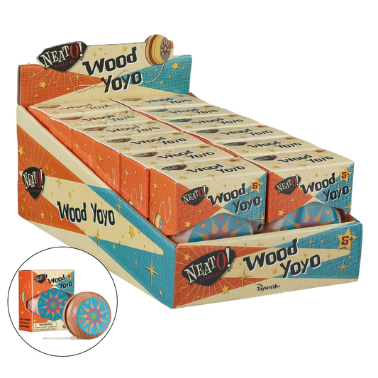 Toysmith - Neato! Wood Yo-Yo- Retro Classic, vintage toys
