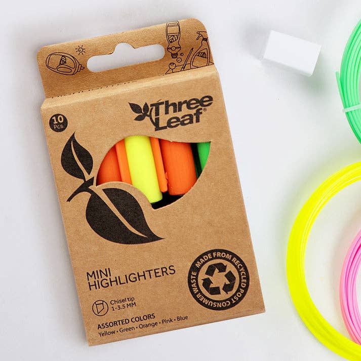 Mini Highlighter 10 - Pack of Assorted Colors Set