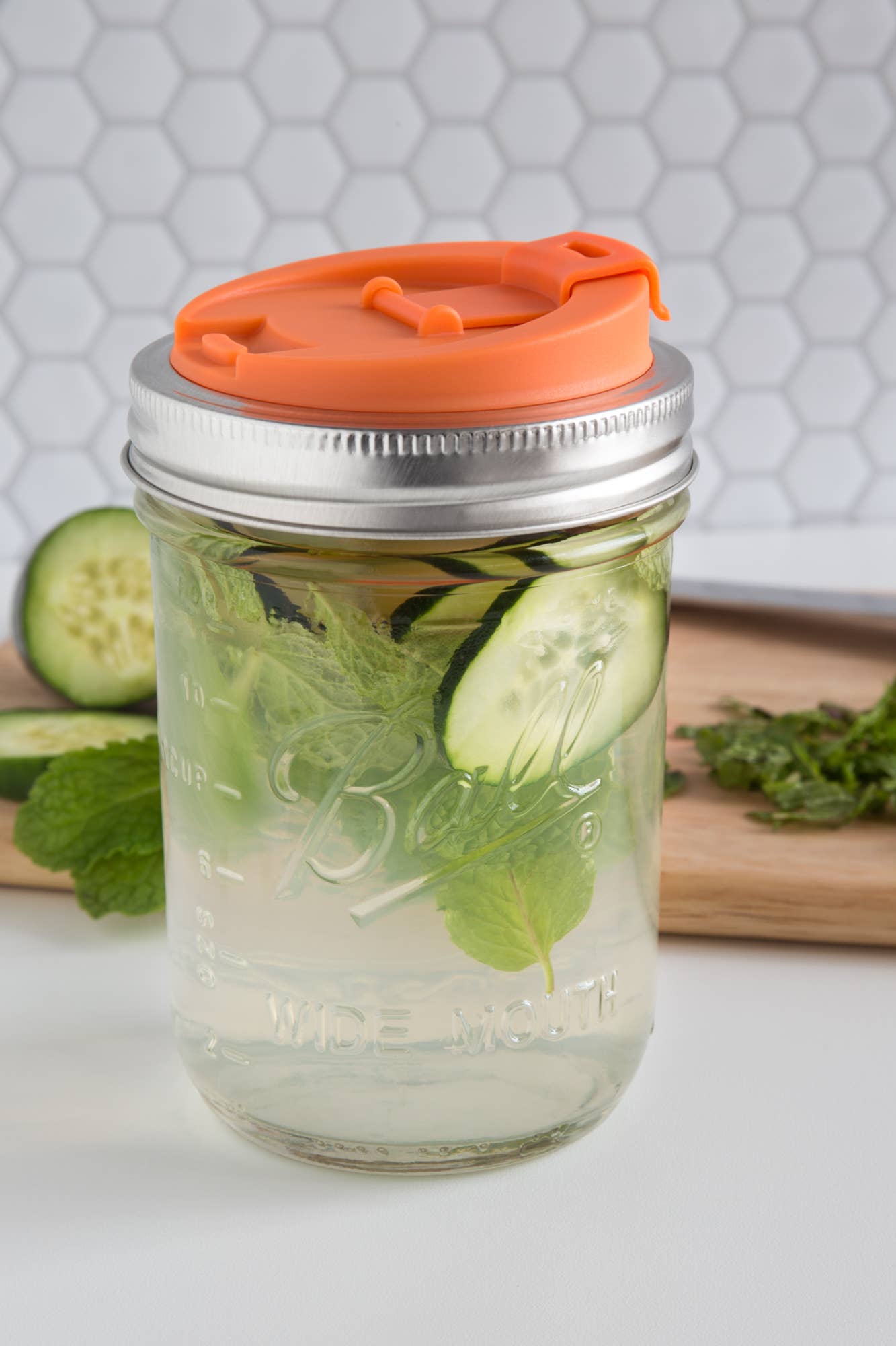Fox Run Brands - Jarware Fruit Infusion Lid for Wide Mouth Mason Jar