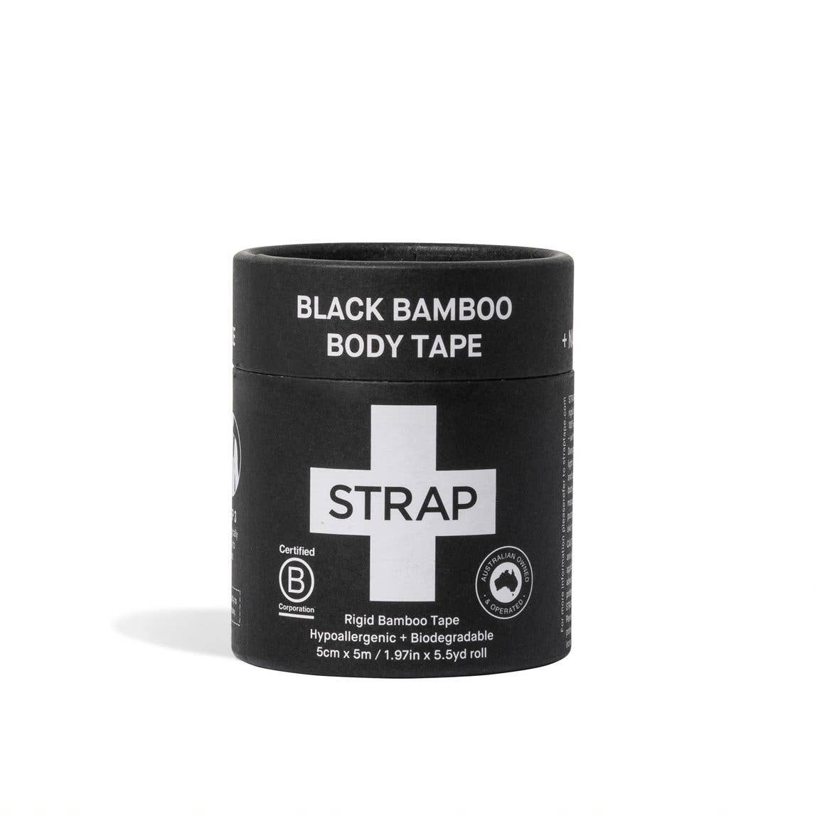 PATCH - Eco First Aid - STRAP Black Bamboo Body Tape - 5.5yd
