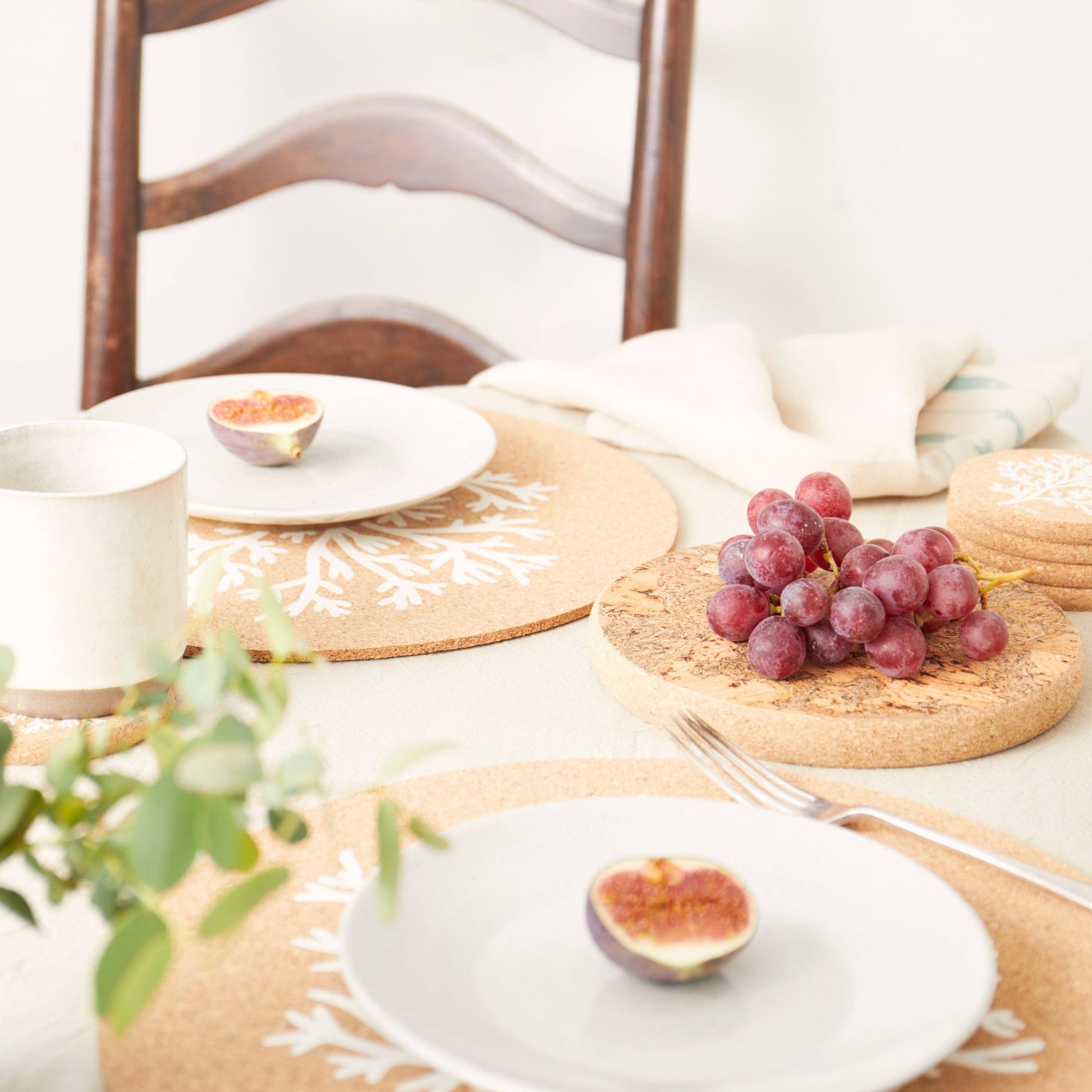 Cork Coaster | Coral