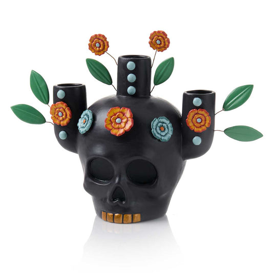SERRV International - Floracion Skull Candelabra