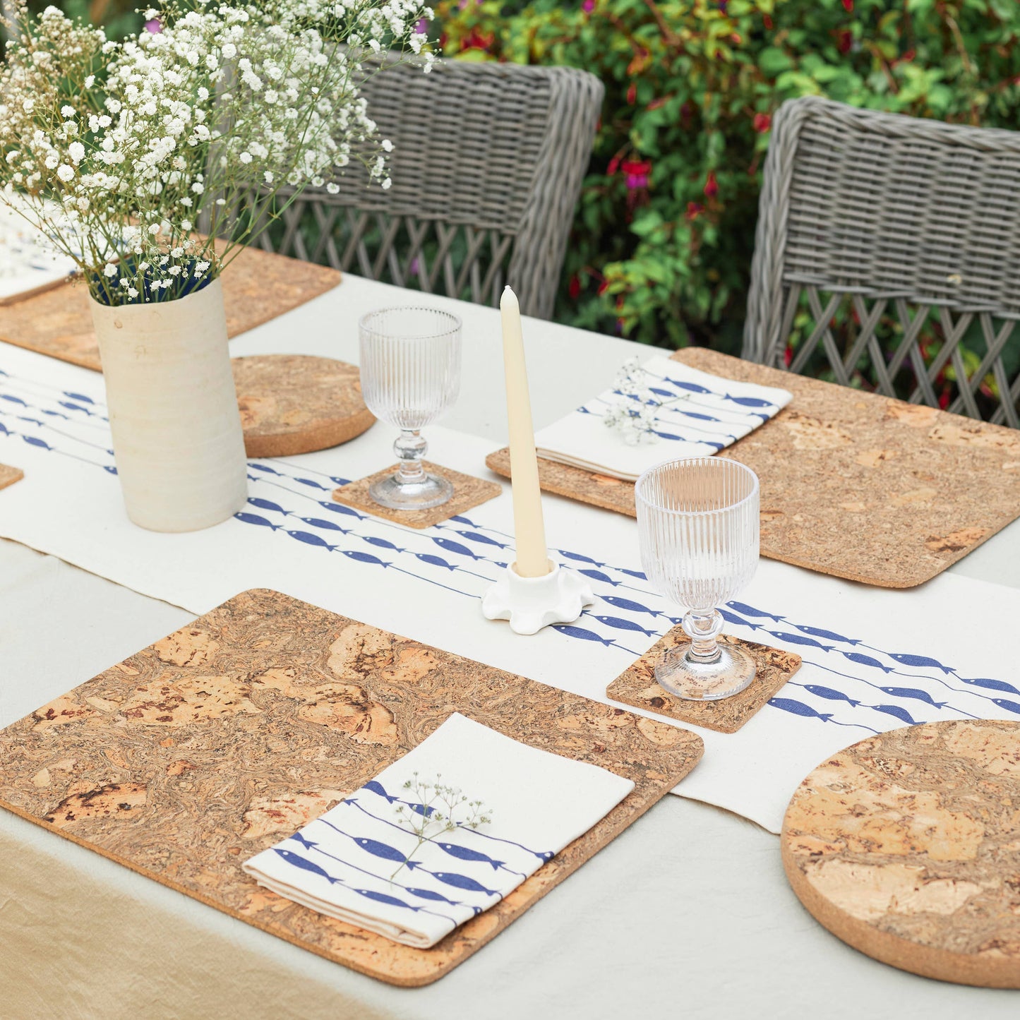 Natural Cork Coasters | Square | Set of 4
