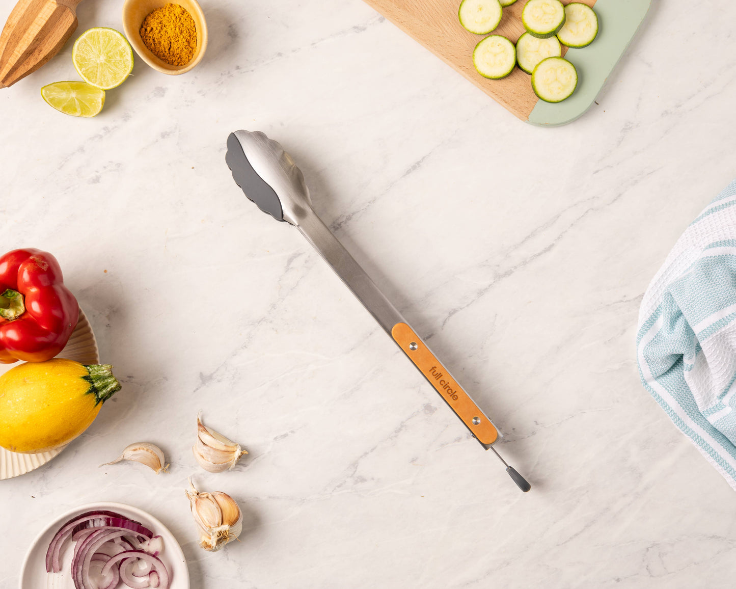 Full Circle Home - Tong Twister - Dual-Sided Silicone & Stainless Steel Tongs