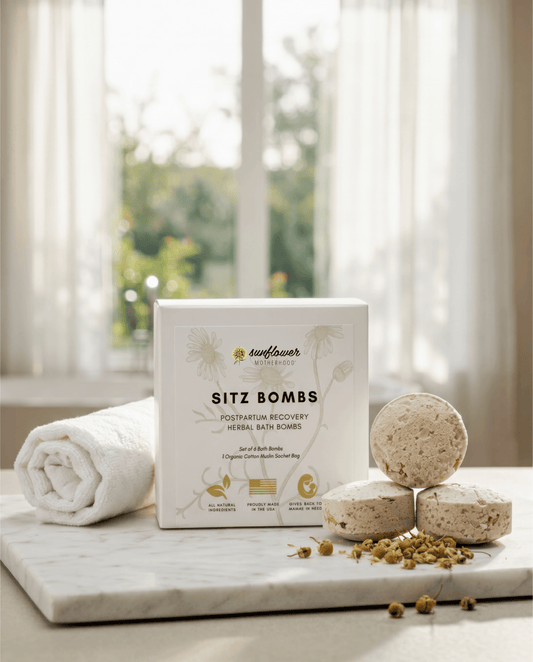 Sunflower Motherhood - Sitz Bombs | Postpartum Recovery Herbal Bath Bombs for Moms