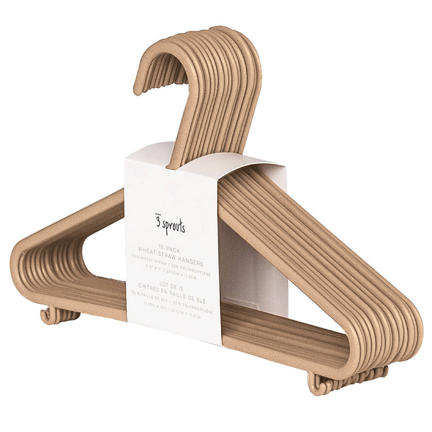 Kids & Baby Wheat Straw Plastic Hangers (2 Packs of 15)