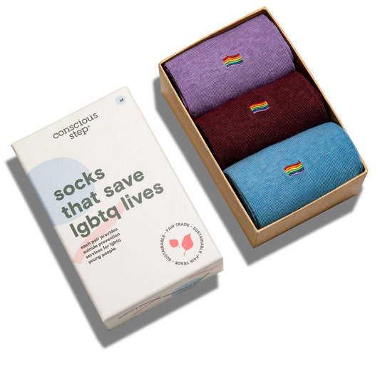 Conscious Step - Socks that Save LGBTQ Lives | Boxed Set - Pride Gifts