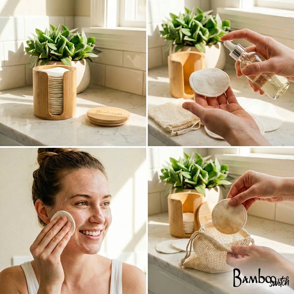 Set of 10 - Reusable Bamboo Cotton Facial Rounds| Bestseller