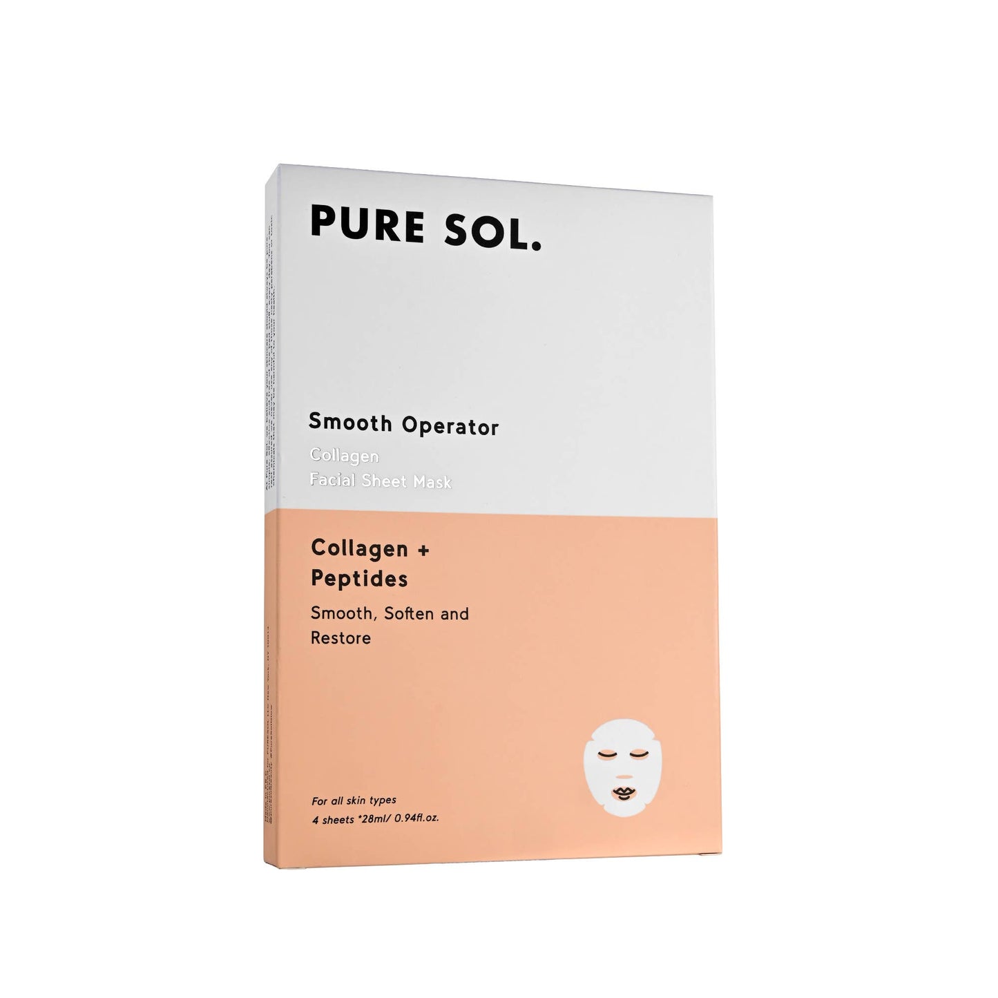 PURE SOL. Beauty Smooth Operator Beauty Collagen Sheet Mask