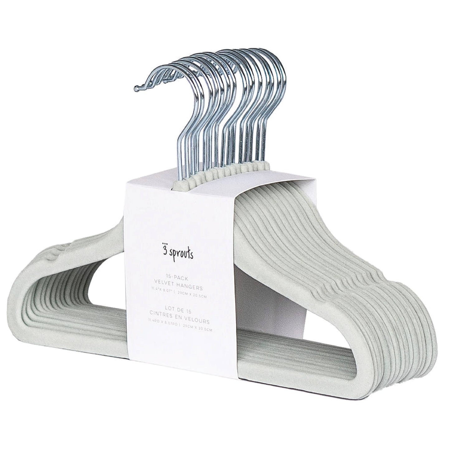 3 Sprouts - Kids & Baby Velvet Hangers (2 Packs of 15)