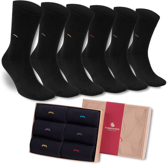 Bambooven - Bambooven Men’s Bamboo Dress & Trouser Socks – (6 Pairs) 635