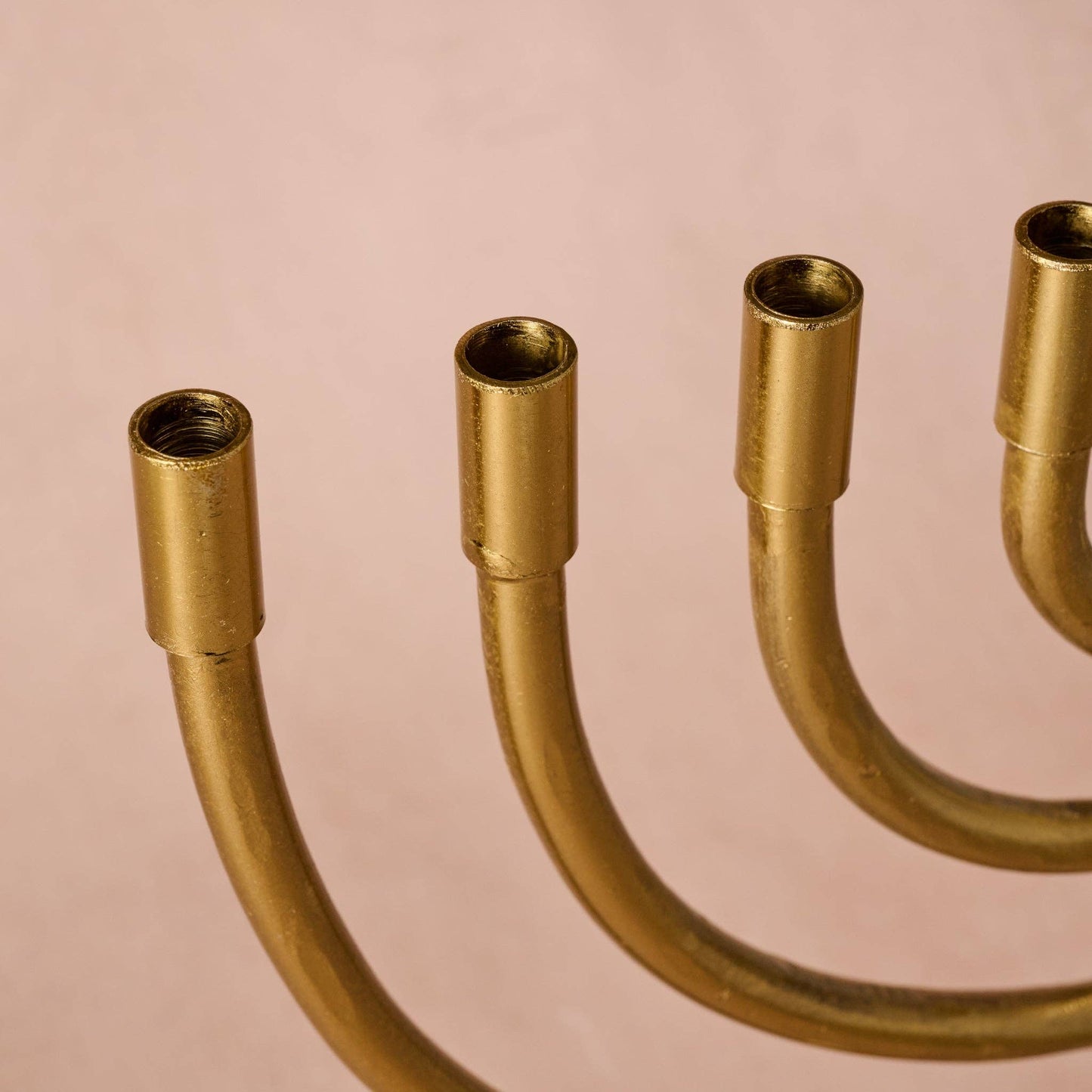Ten Thousand Villages - Jyoti Brass Horn Menorah