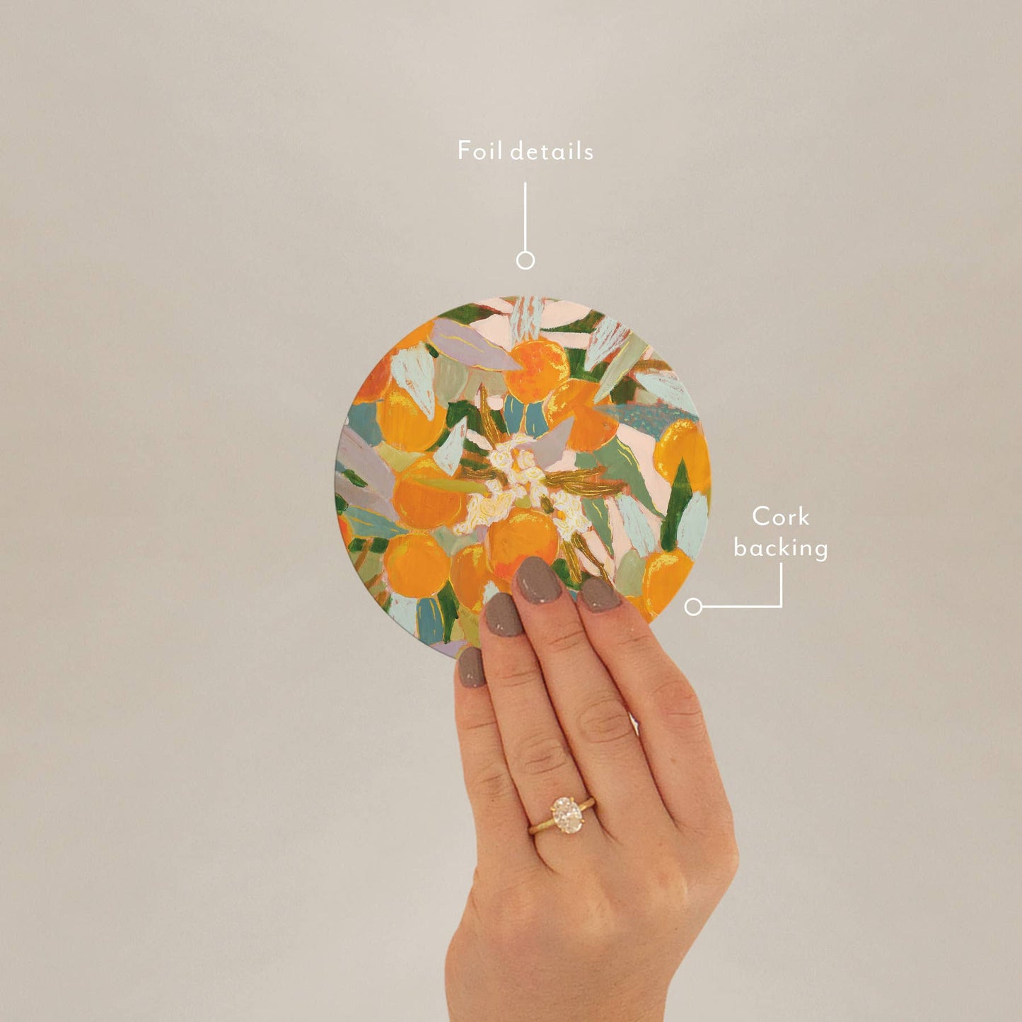 Orange Blossoms Seedlings Coaster