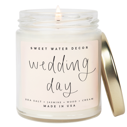 Sweet Water Decor - Wedding Day 9 oz Soy Candle - Home Decor & Wedding Gifts