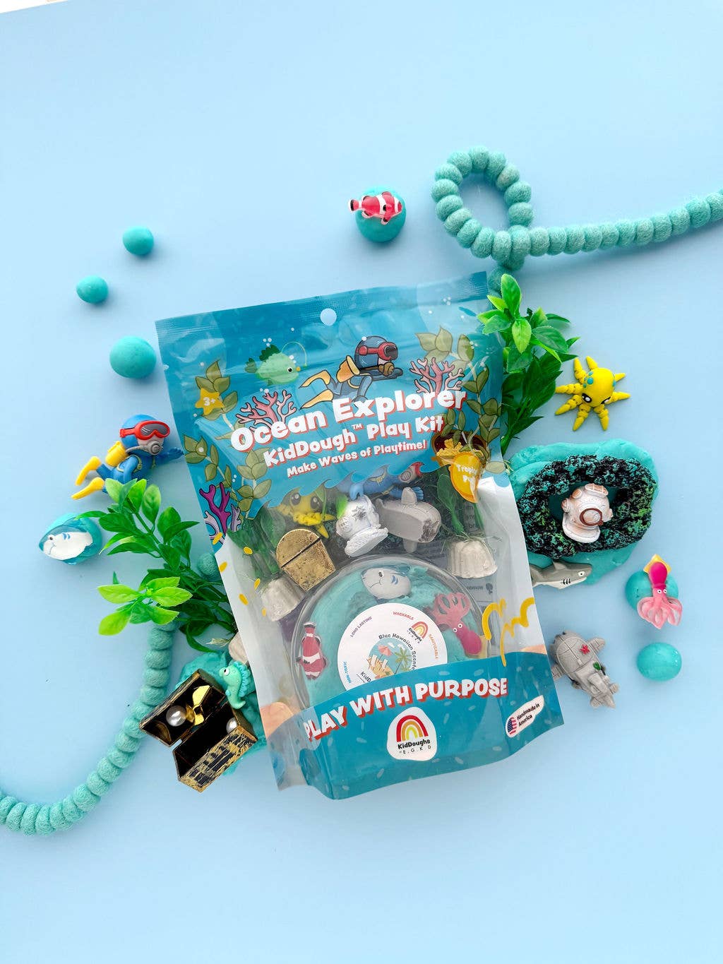 Earth Grown KidDoughs (KidDoughs by EGKD) - Ocean Explorer KidDough Play Kit