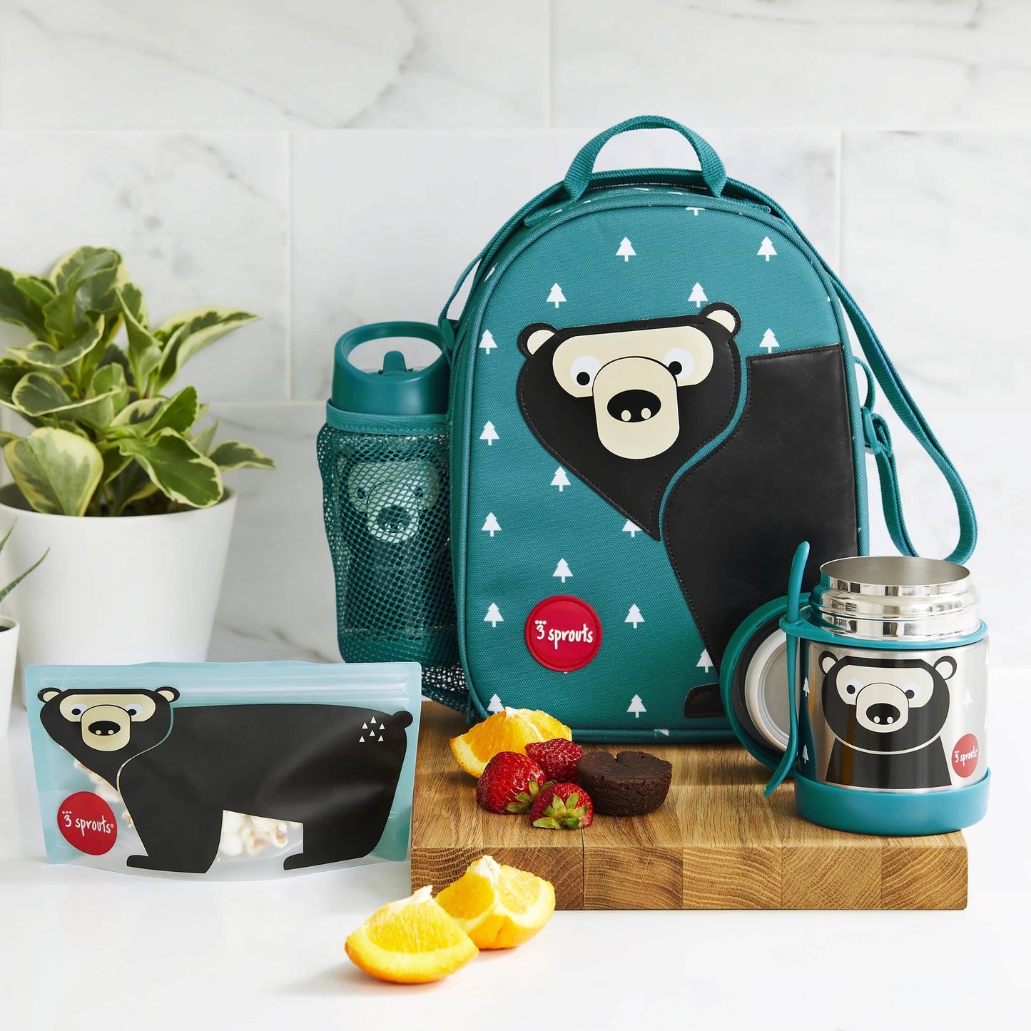 3 Sprouts - Kids Lunch  Bag - Bear