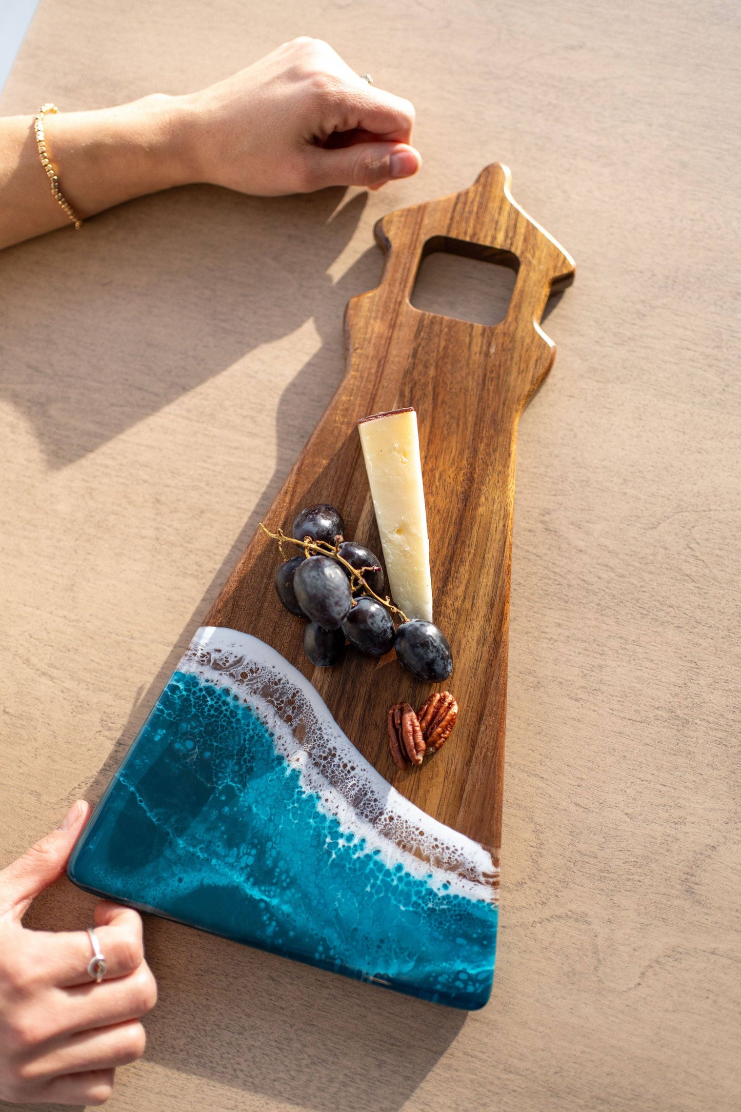 Light House Shaped Acacia Resin Board (NO TARIFFS)
