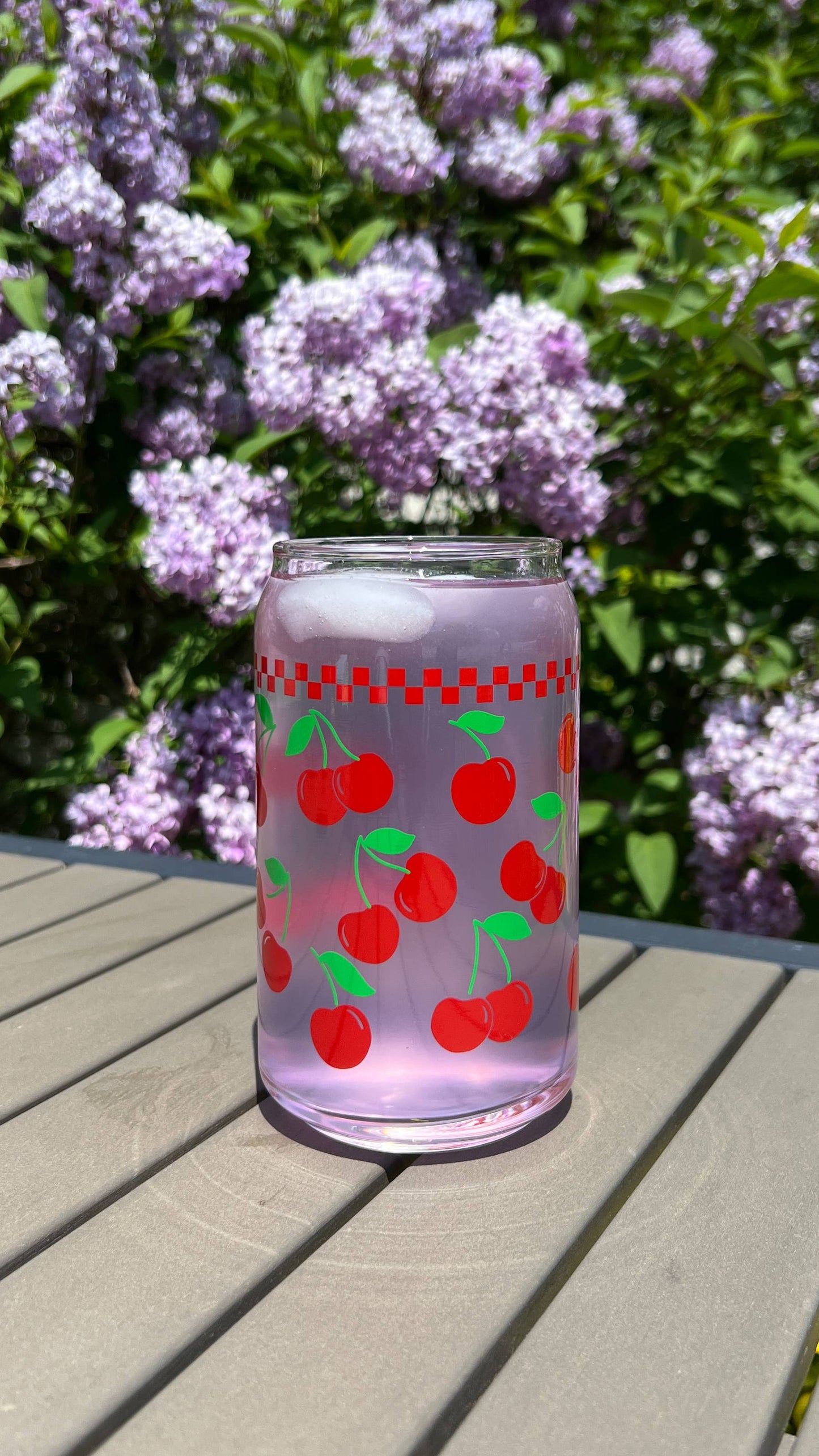 Uplifter Sticker - Cherry cup cherries Glass can 16 oz