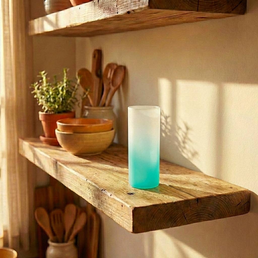 Colored Glass Kitchen Cup