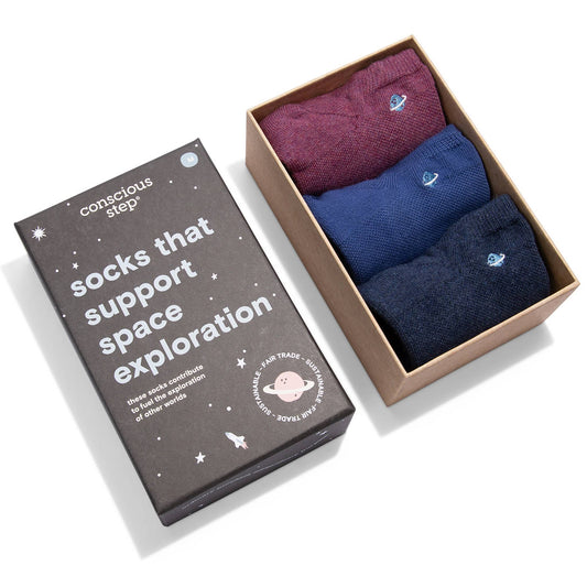 Conscious Step - Ankle Socks that Support Space Exploration | Boxed Set