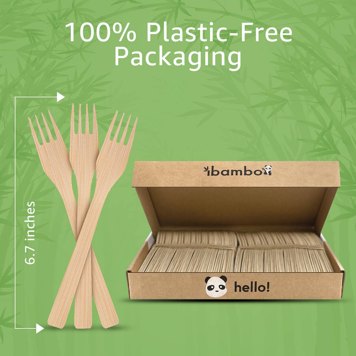 Ibambo - Ibambo Bamboo Disposable Forks Set - 100 Pack
