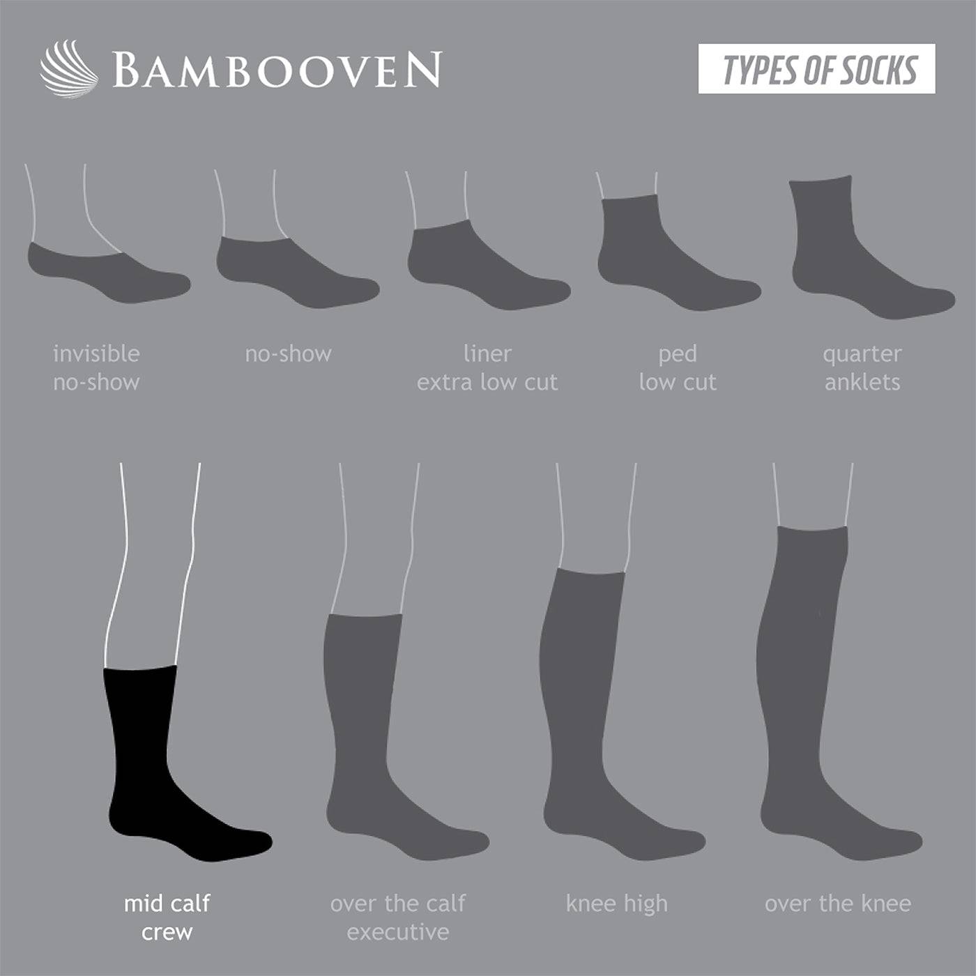 Mens Bamboo Dress & Trouser Socks 'Black" 8-Pack - 633