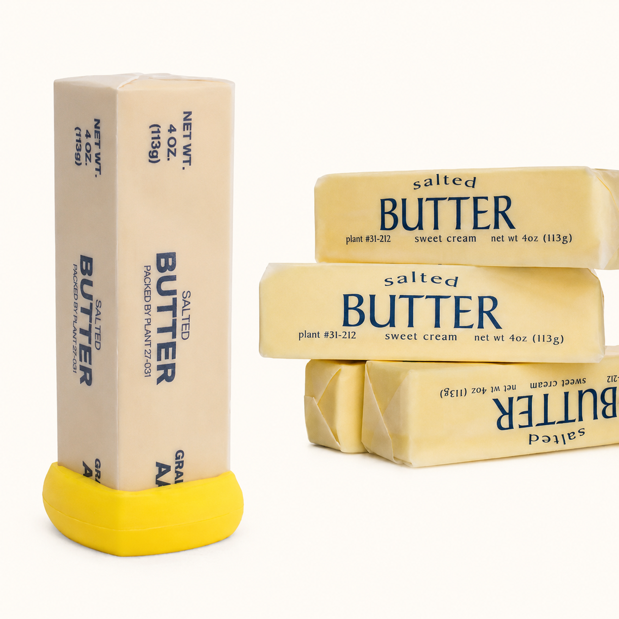 Food Huggers - Reusable Silicone Butter Saver – Yellow