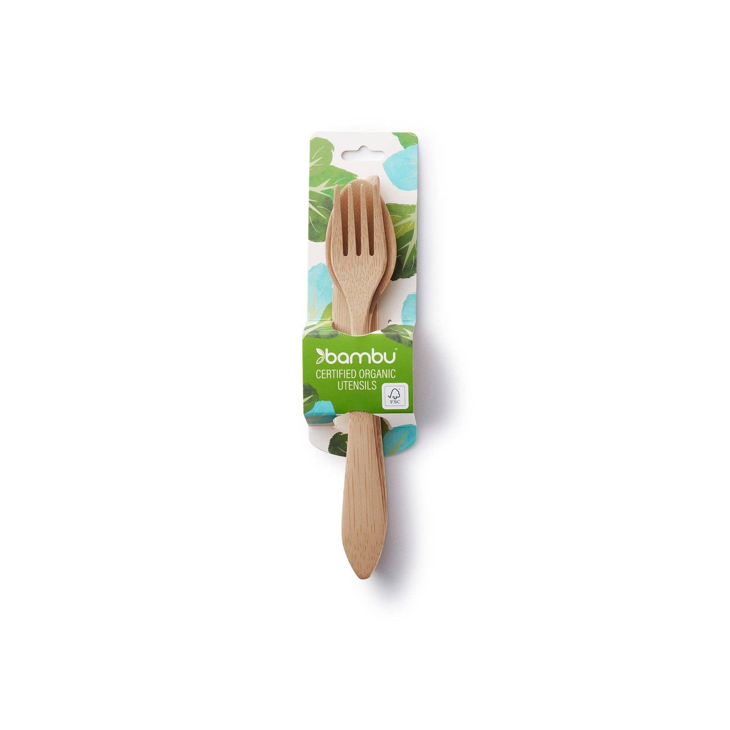 NEW DESIGN Bamboo Spoon, Knife & Fork Set
