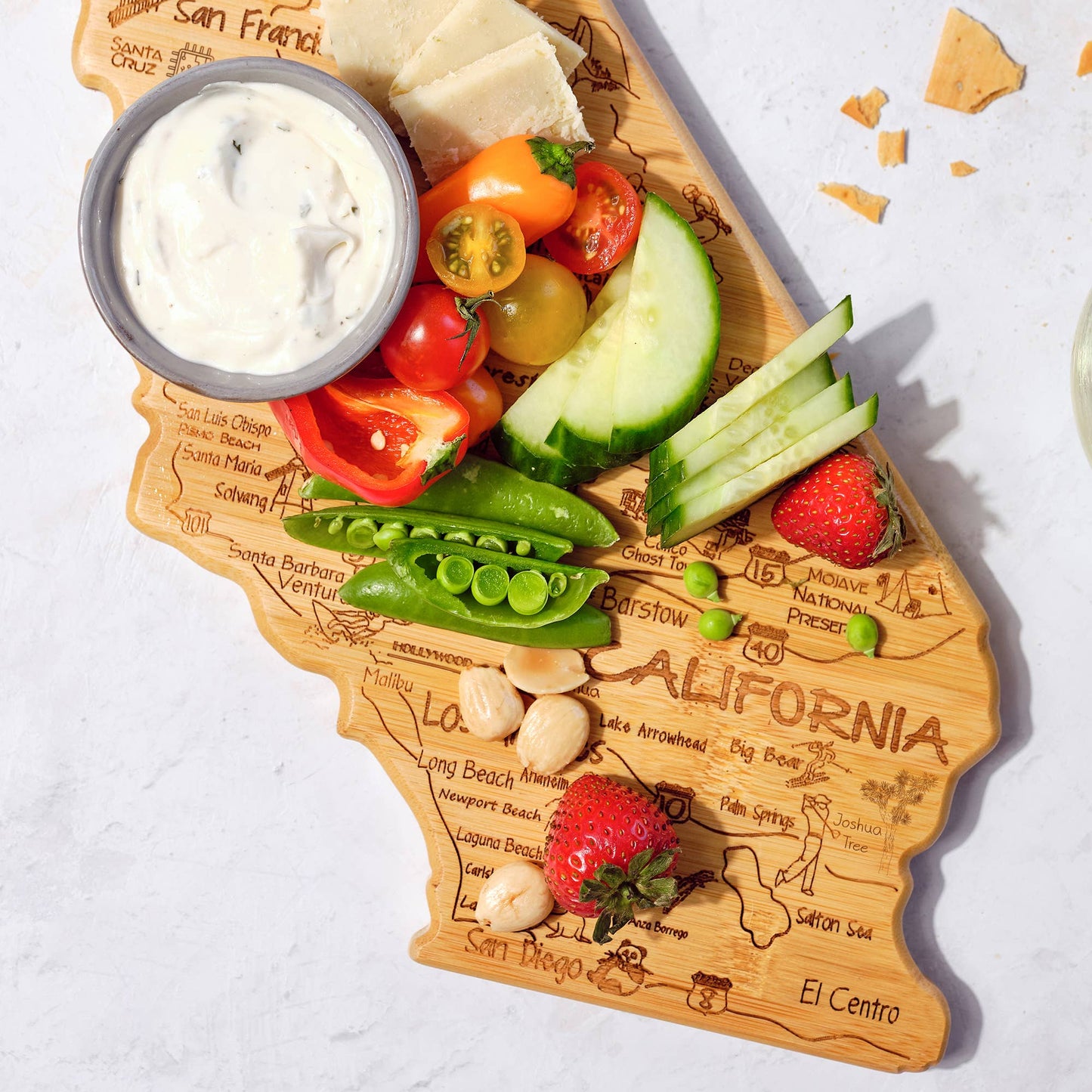 Totally Bamboo - Destination California Cutting Board with Engraved Artwork