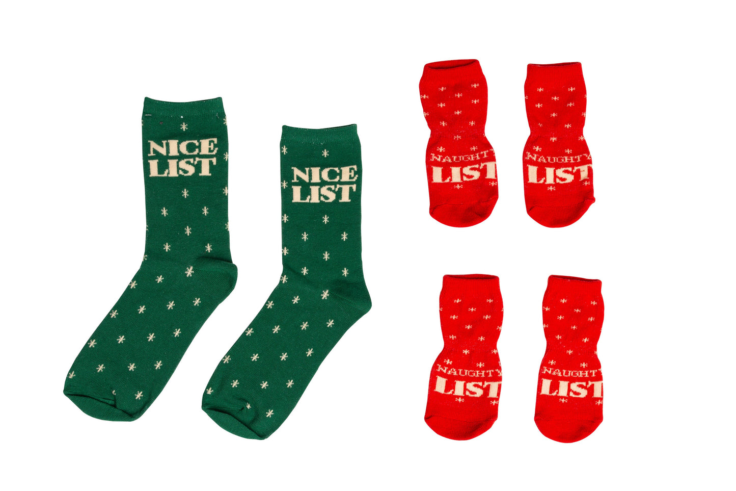 Pearhead - Nice & Naughty List Human & Dog Christmas Sock Set