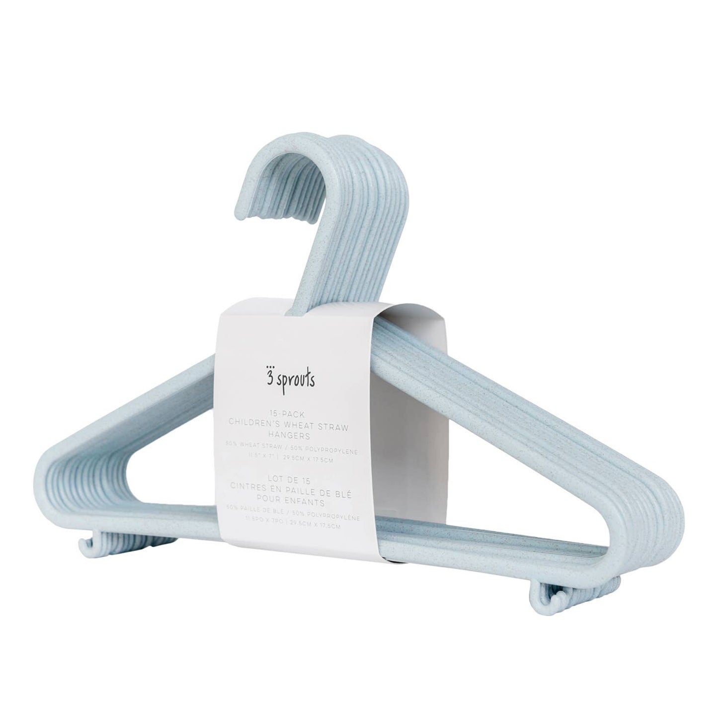 Kids & Baby Wheat Straw Plastic Hangers (2 Packs of 15)
