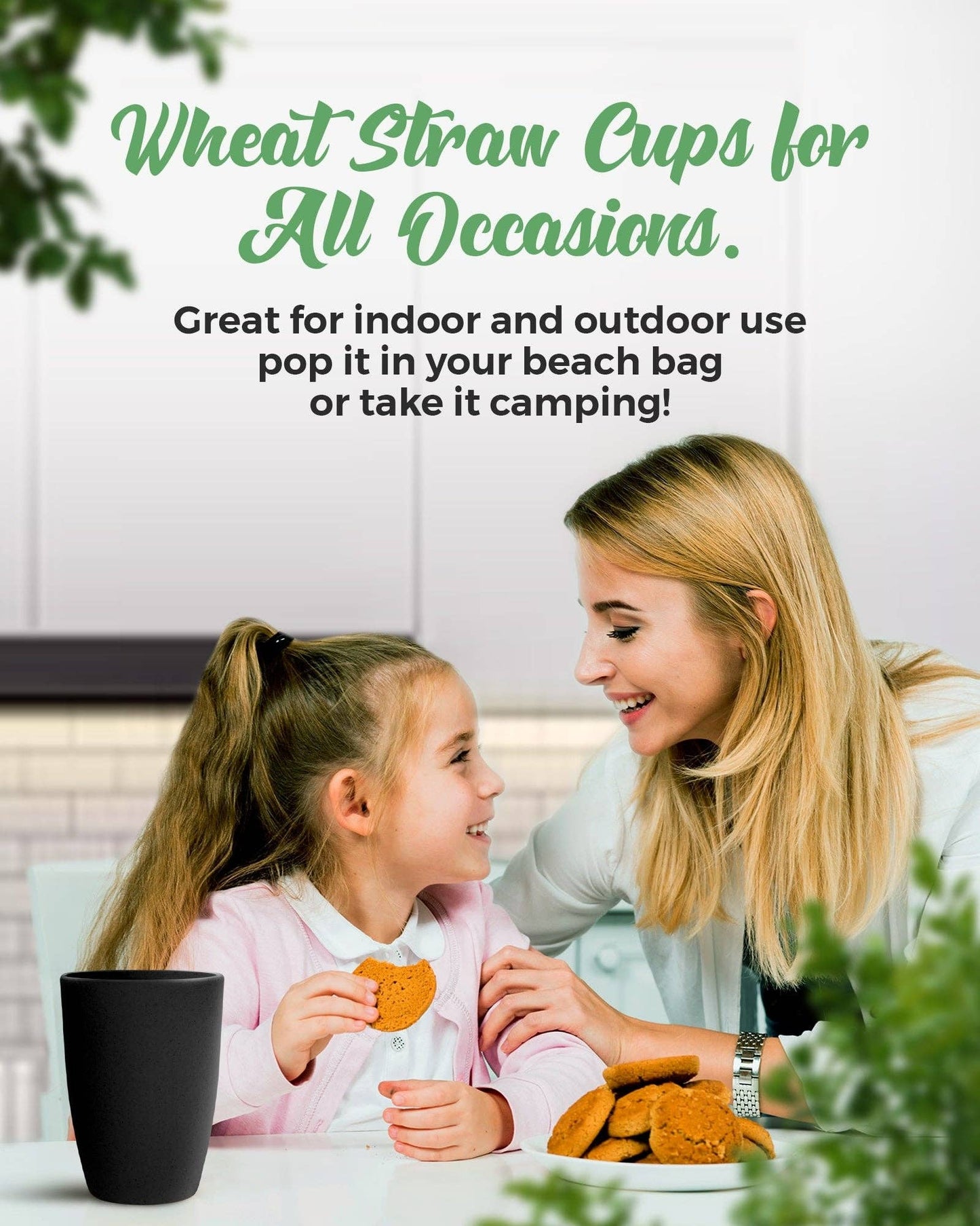 Greendish - Eco-Friendly Wheat Straw Drinking Cups Sets Lightweight