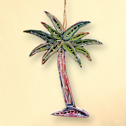 The Upcycled Paper Company - Palm Tree Ornament - Recycled Paper