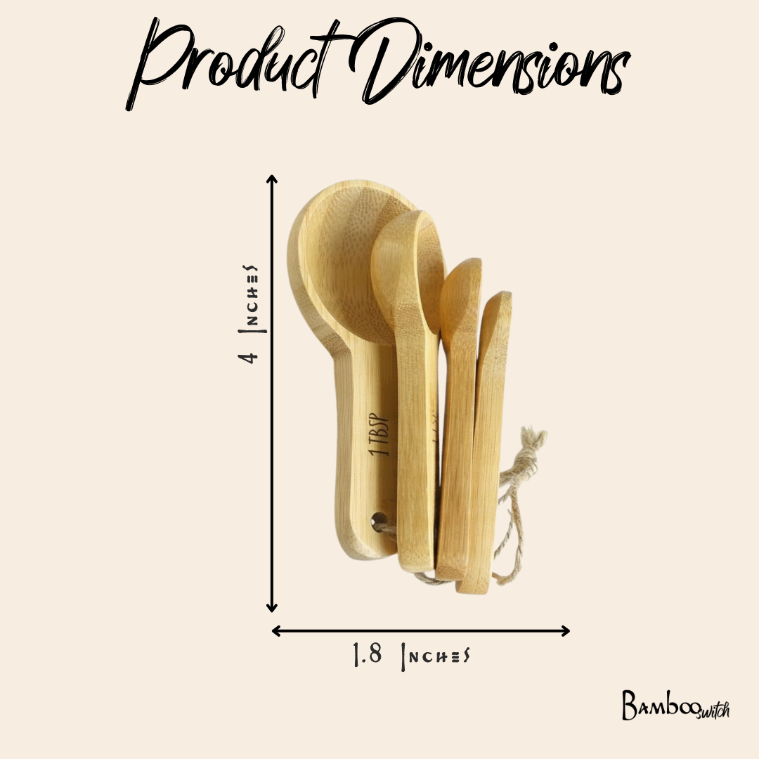 Bamboo Teaspoon Measuring Set