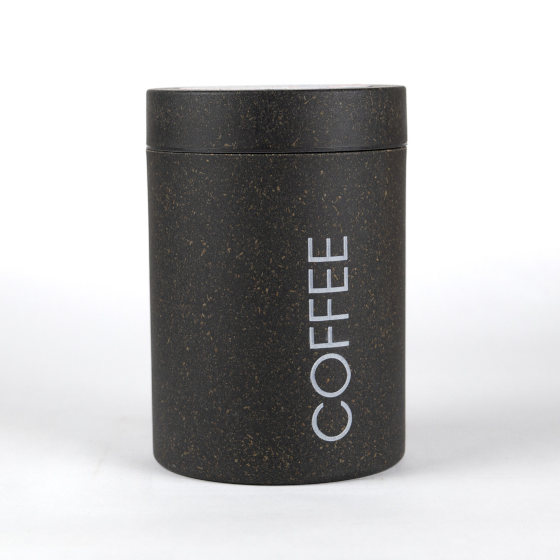 Loopy Products - Sustainable Bamboo Small Coffee Canister Carbon Color 24 Oz