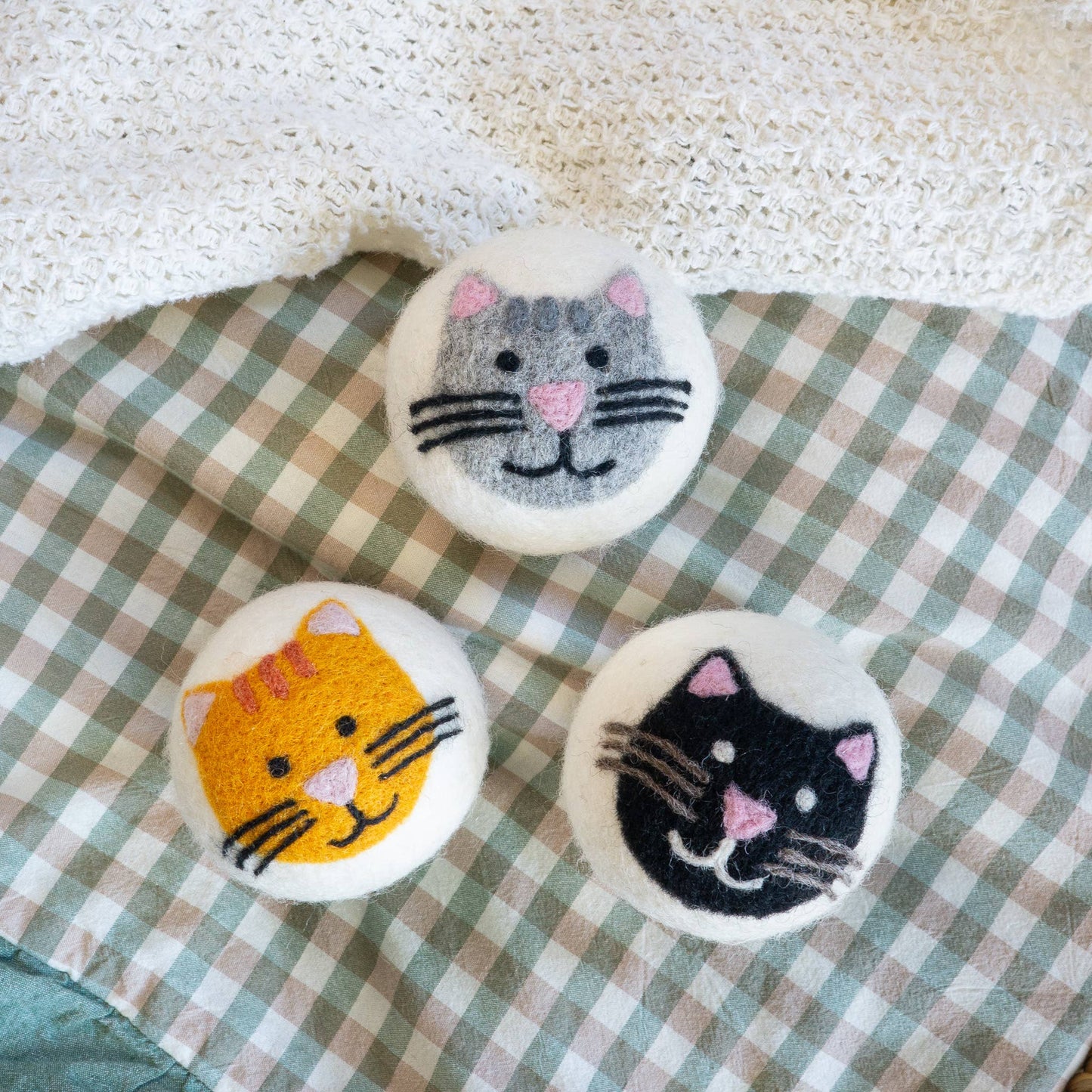 Friendsheep - Wool Dryer Ball Cat Mix (Orange, Grey, Black) - House Cats