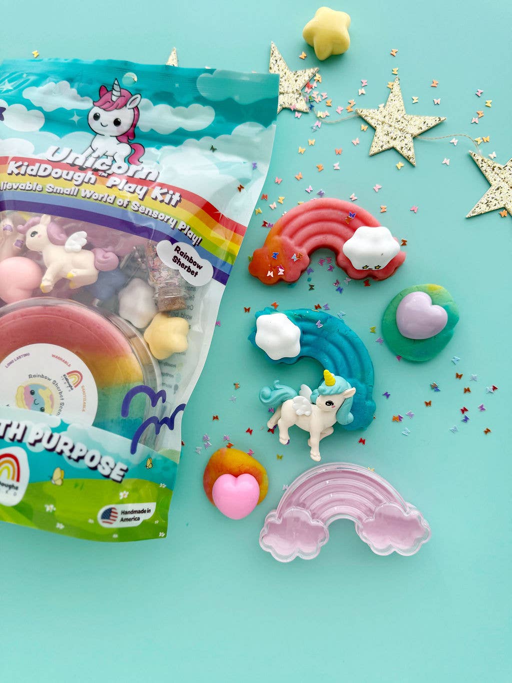 Earth Grown KidDoughs (KidDoughs by EGKD) - Unicorn KidDough Play Kit