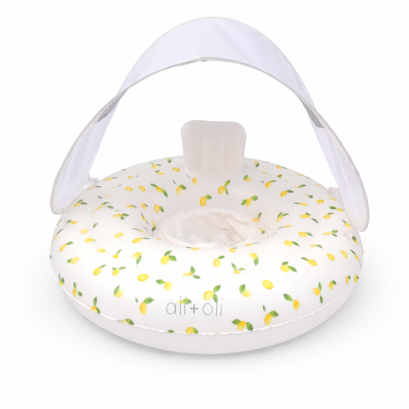 Ali+Oli - Ali+Oli Baby Swim Seat with Sun Canopy (Lemons)